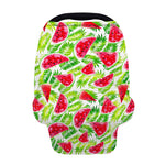 White Summer Watermelon Pattern Print Baby Seat Cover