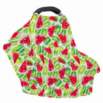 White Summer Watermelon Pattern Print Baby Seat Cover