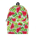 White Summer Watermelon Pattern Print School Backpack