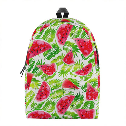 White Summer Watermelon Pattern Print Backpack
