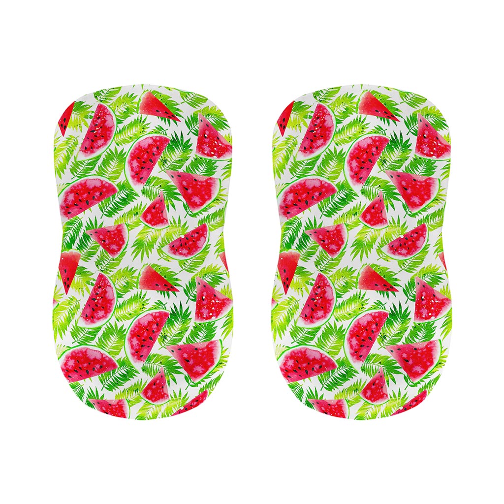 White Summer Watermelon Pattern Print Bar Stool Covers