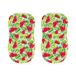 White Summer Watermelon Pattern Print Bar Stool Covers