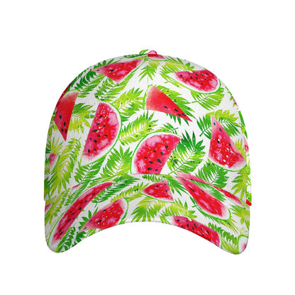 White Summer Watermelon Pattern Print Baseball Cap