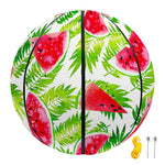 White Summer Watermelon Pattern Print Basketball