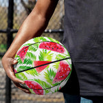 White Summer Watermelon Pattern Print Basketball