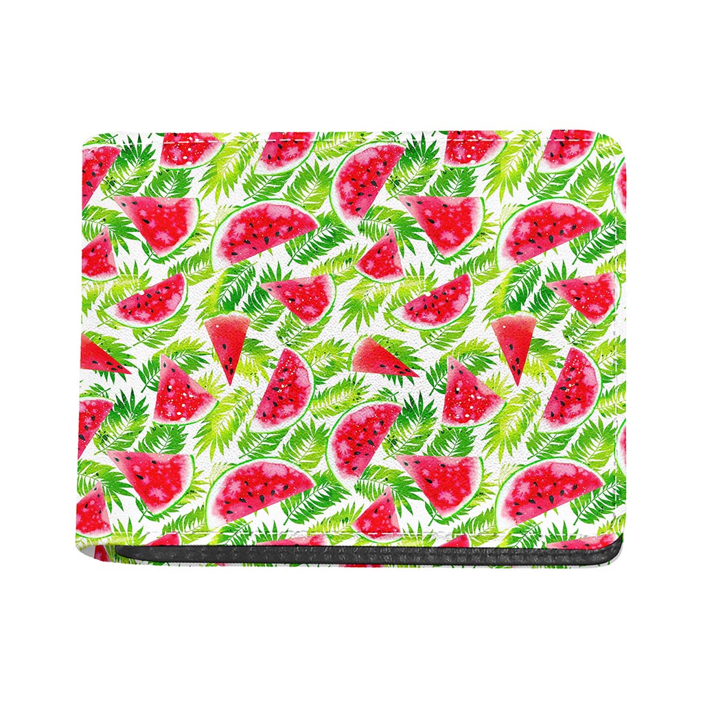 White Summer Watermelon Pattern Print Bifold Wallet