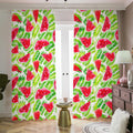 White Summer Watermelon Pattern Print Dimout Pencil Pleat Curtains