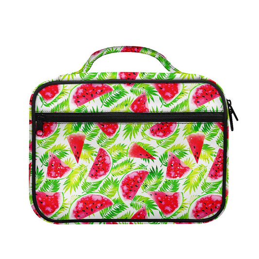 White Summer Watermelon Pattern Print Briefcase Bible Bag