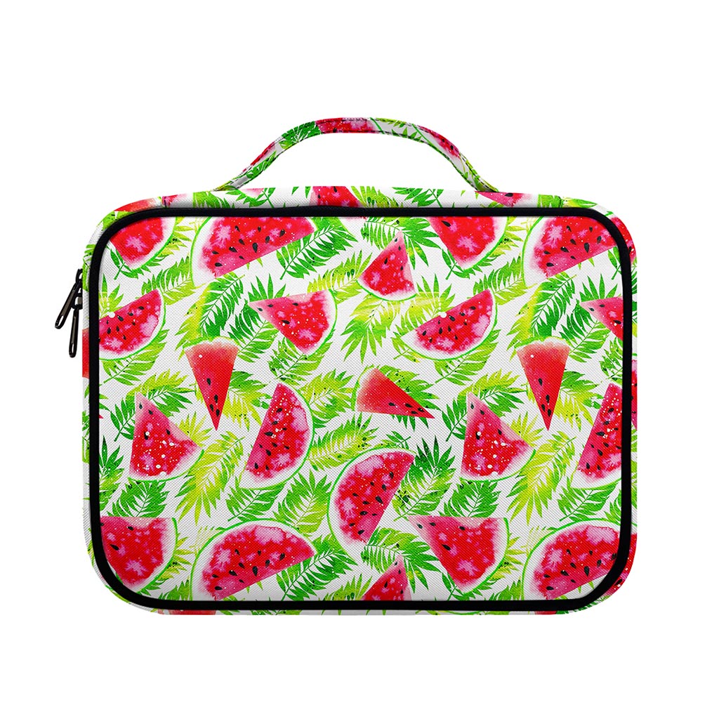 White Summer Watermelon Pattern Print Briefcase Bible Bag