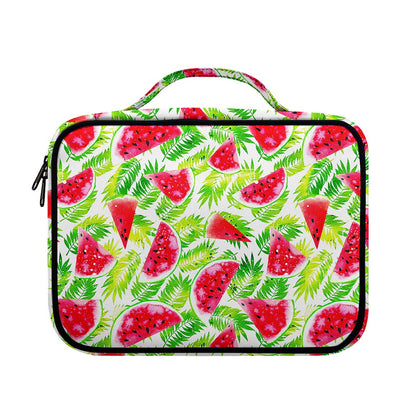 White Summer Watermelon Pattern Print Briefcase Bible Bag