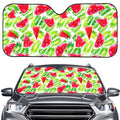White Summer Watermelon Pattern Print Car Windshield Sun Shade