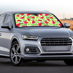 White Summer Watermelon Pattern Print Car Windshield Sun Shade