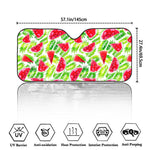 White Summer Watermelon Pattern Print Car Windshield Sun Shade