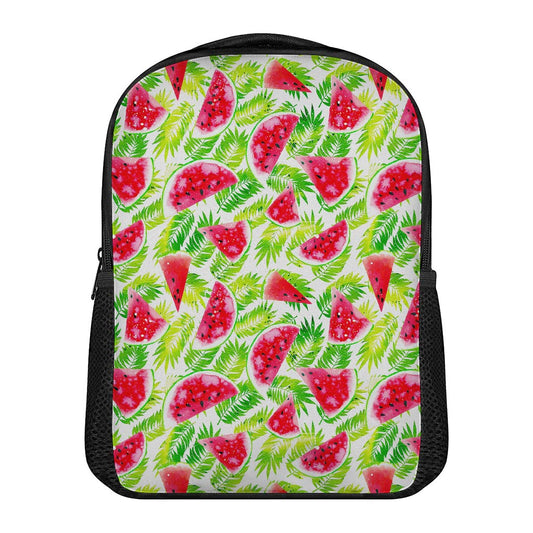 White Summer Watermelon Pattern Print Casual Backpack