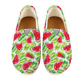 White Summer Watermelon Pattern Print Casual Shoes
