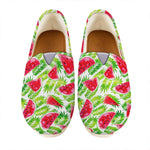 White Summer Watermelon Pattern Print Casual Shoes