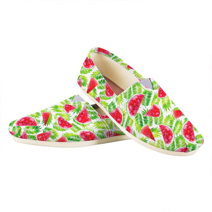White Summer Watermelon Pattern Print Casual Shoes