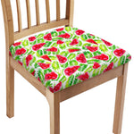 White Summer Watermelon Pattern Print Chair Cushion Cover
