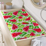 White Summer Watermelon Pattern Print Changing Pad Cover