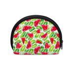 White Summer Watermelon Pattern Print Coin Purse