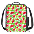 White Summer Watermelon Pattern Print Crossbody Lunch Bag