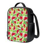 White Summer Watermelon Pattern Print Crossbody Lunch Bag