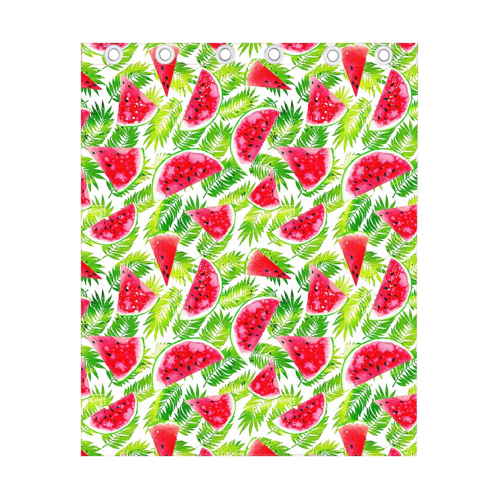 White Summer Watermelon Pattern Print Curtain
