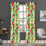 White Summer Watermelon Pattern Print Curtain