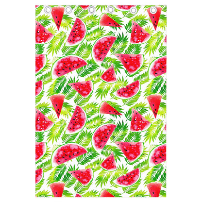 White Summer Watermelon Pattern Print Curtain