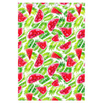 White Summer Watermelon Pattern Print Curtain