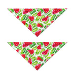 White Summer Watermelon Pattern Print Dog Bandana