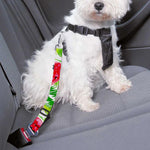 White Summer Watermelon Pattern Print Dog Seat Belt