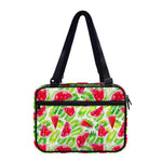 White Summer Watermelon Pattern Print Double Strap Bible Bag
