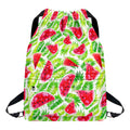 White Summer Watermelon Pattern Print Drawstring Backpack