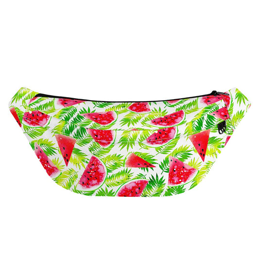 White Summer Watermelon Pattern Print Fanny Pack