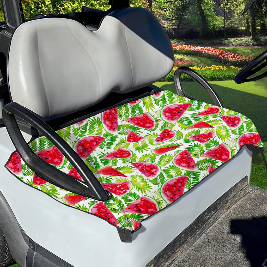 White Summer Watermelon Pattern Print Golf Cart Seat Cover