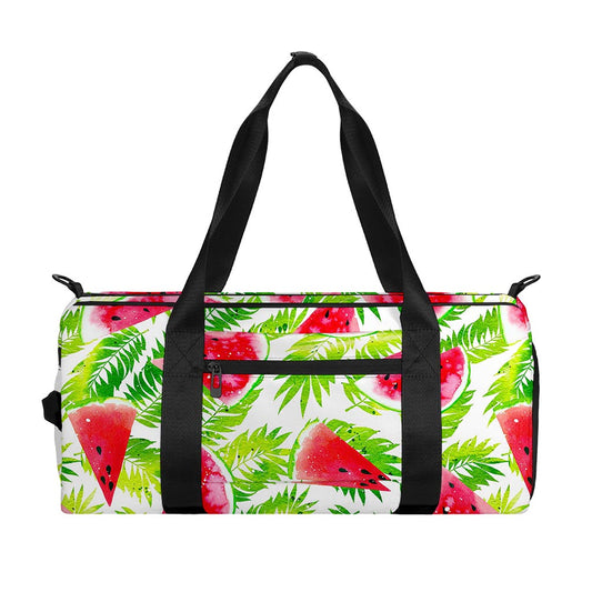 White Summer Watermelon Pattern Print Gym Bag