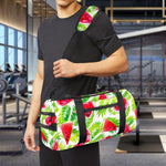 White Summer Watermelon Pattern Print Gym Bag