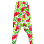 White Summer Watermelon Pattern Print Hammer Pants