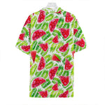 White Summer Watermelon Pattern Print Hawaiian Shirt