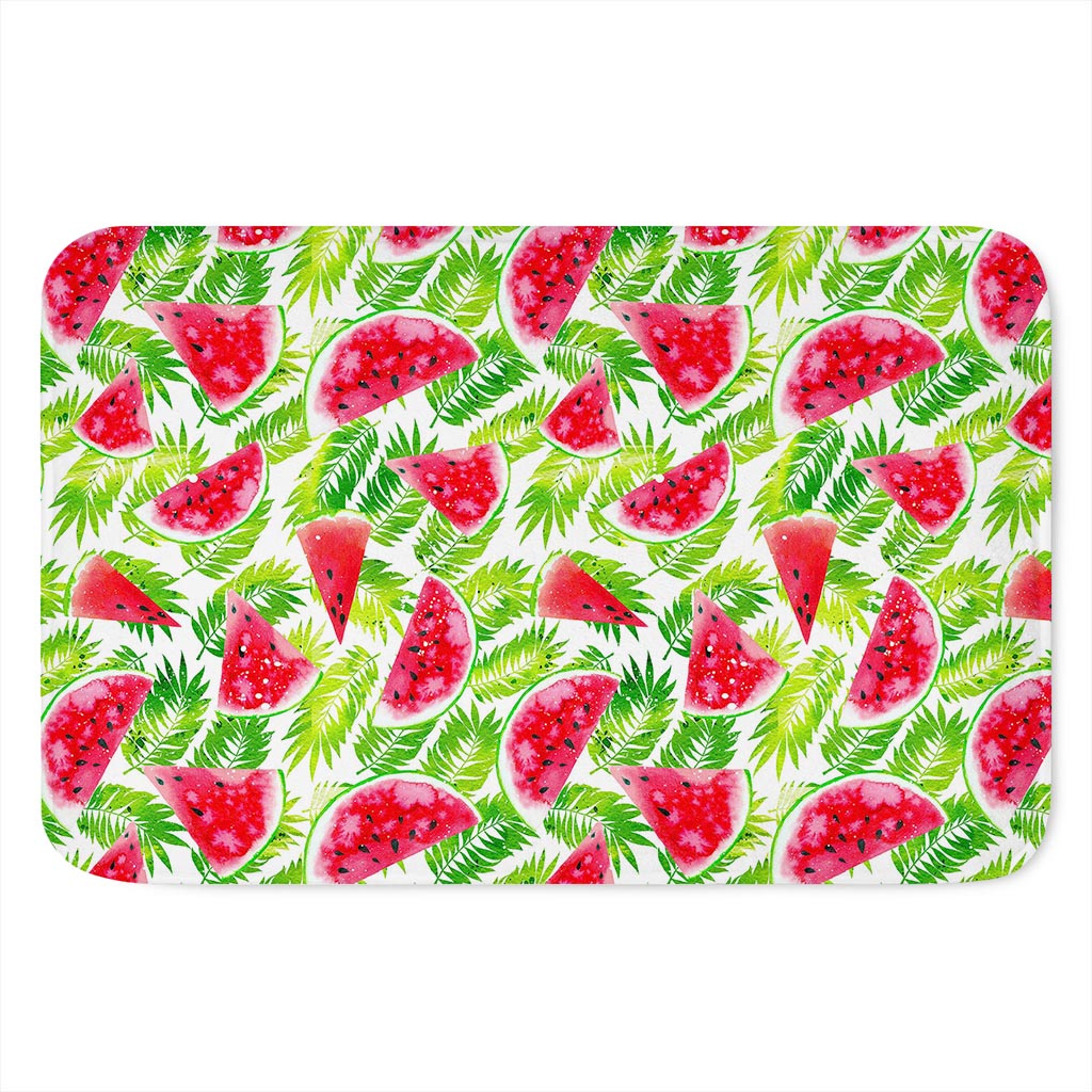 White Summer Watermelon Pattern Print Indoor Door Mat