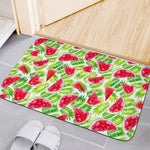 White Summer Watermelon Pattern Print Indoor Door Mat