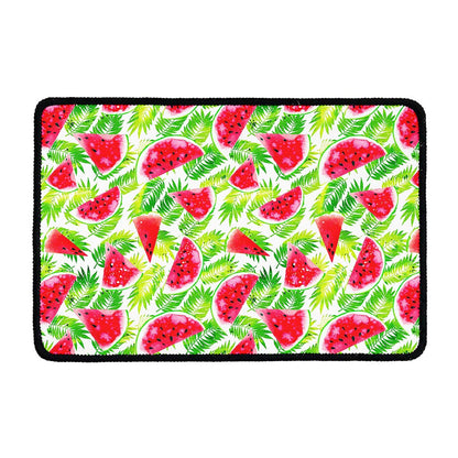 White Summer Watermelon Pattern Print Kitchen Mat