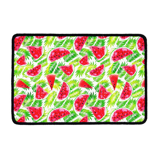 White Summer Watermelon Pattern Print Kitchen Mat