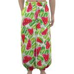 White Summer Watermelon Pattern Print Lantern Pants