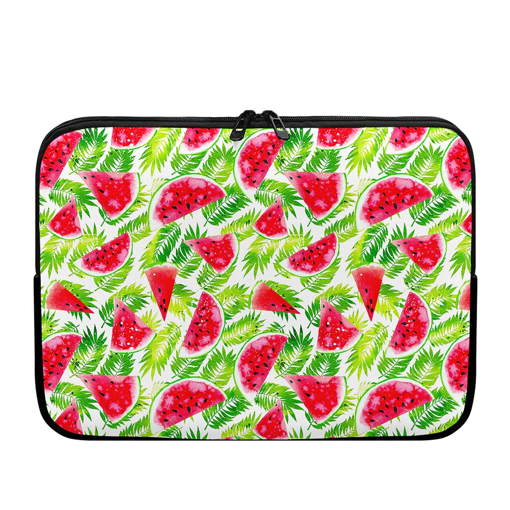 White Summer Watermelon Pattern Print Laptop Sleeve
