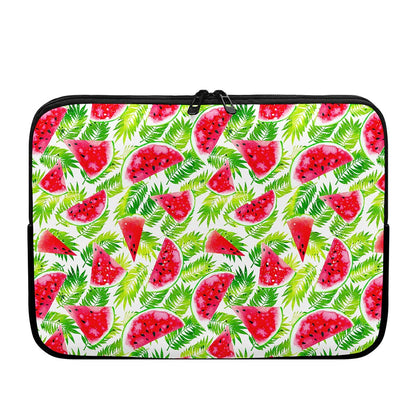 White Summer Watermelon Pattern Print Laptop Sleeve