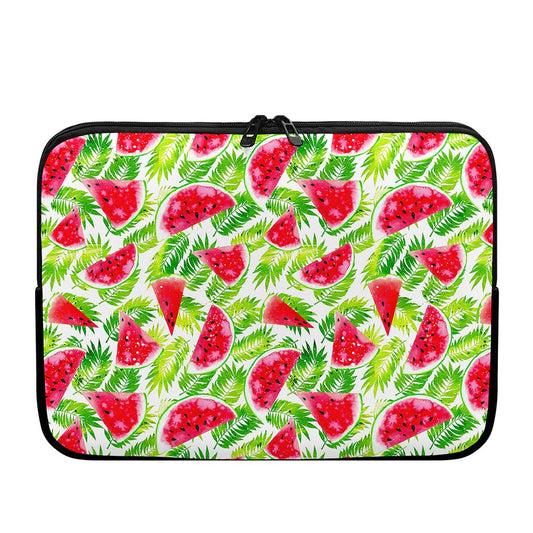 White Summer Watermelon Pattern Print Laptop Sleeve