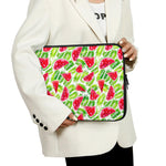 White Summer Watermelon Pattern Print Laptop Sleeve