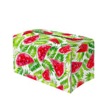 White Summer Watermelon Pattern Print Leather Tissue Box Cover